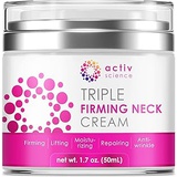 ACTIVSCIENCE Neck Firming Cream, Anti Aging Moisturizer for Neck & Decollete, Double Chin Reducer, Skin Tightening Cream 2 fl oz.