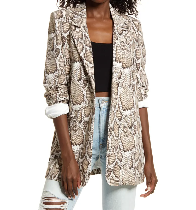 AFRM Curtis Blazer_NEUTRAL SNAKE