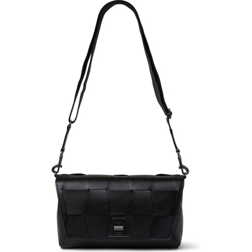  Akris Anouk Braided Trapezoid Leather Crossbody Bag_BLACK