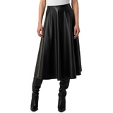 Akris punto Faux Leather Midi Skirt_BLACK