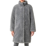 Akris punto Faux Shearling Coat_008-SILVER