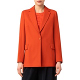 Akris punto Wool Tricotine Boyfriend Blazer_RED CURRANT