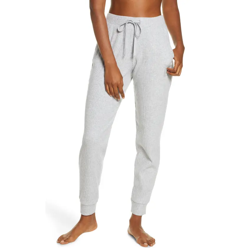 Alo Muse Ribbed High Waist Sweatpants_ATHLETIC HEATHER GREY
