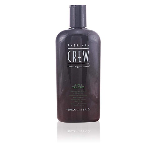  AMERICAN CREW 3-in-1 Tea Tree, All-in-One Shampoo, Conditioner, and Body Wash