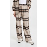 ANINE BING Karina Khaki Plaid Pants