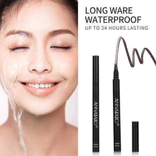  ANNATATO Eyebrow Tattoo Pen,24HS Waterproof Eyebrow pencil Microblading Eyebrow Pen Eyebrow Makeup Tat Brow Microblade Pen with 4 Micro-Fork Tips