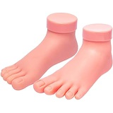 AORAEM Practice Fake Foot Flexible Movable Soft Silicone Fake Foot Tool for Nail Art Training Display（1 Pair）