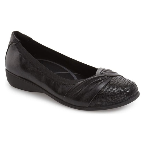  Aravon Andrea Flat_BLACK LEATHER