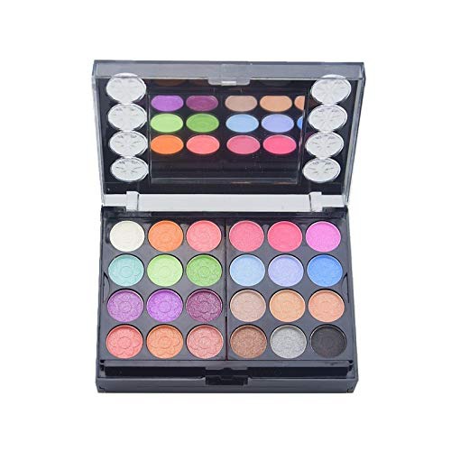  ASPCOK Eyeshadow Palette Makeup Palette 33 Bright Colors Matter and Shimmer Lip Gloss Blush Brushes Cosmetic Makeup Eyeshadow Highly Pigmented Palette