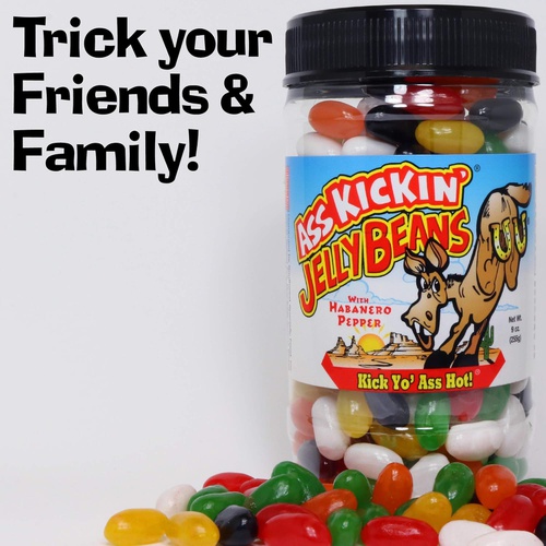  ASS KICKIN’ Premium Gourmet Hot Spicy Jellybeans with Habanero - Great for Easter Candy, Stockings, and Gifts or Treats