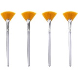 AUEAR, 4 Pack Facial Fan Mask Brushes Facial Brushes Face Mask Brush Applicator Soft Chemical Peel Brush Cosmetic Tools for Applying Mask Makeup