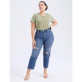 Abercrombie & Fitch Curve Love 90s Ultra High Rise Straight Jeans