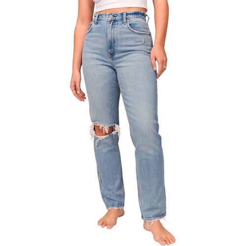  Abercrombie & Fitch Curve Love 90s Ultra High-Rise Straight Jeans