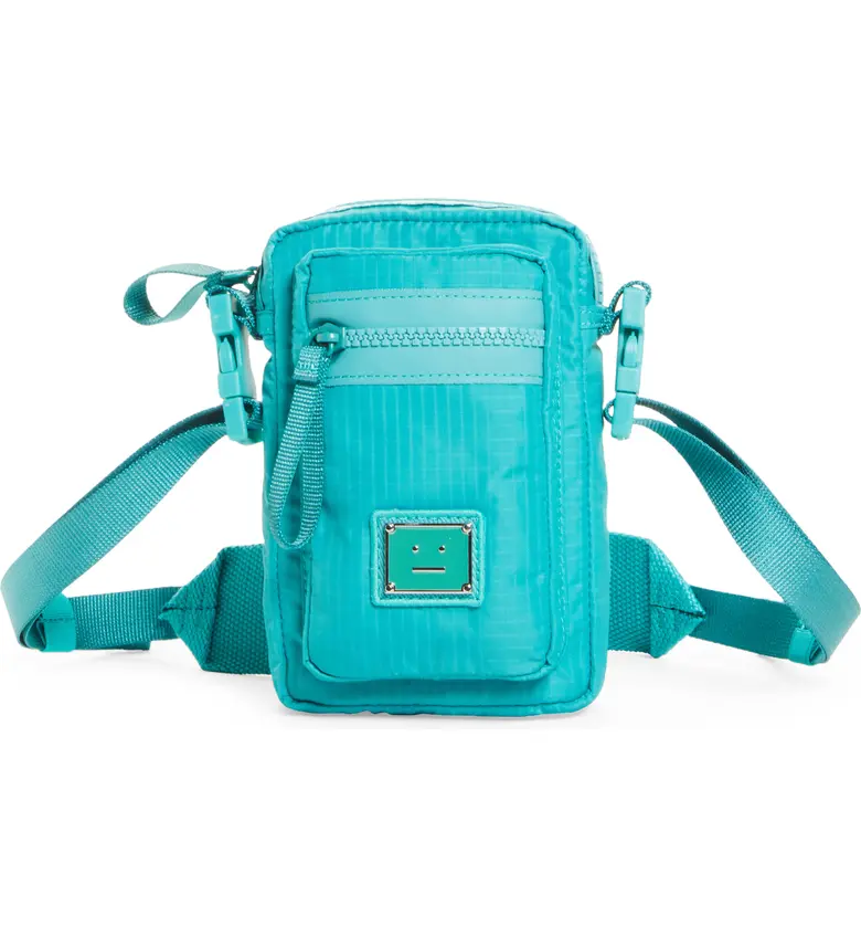 아크네 스튜디오 Acne Studios Arvel Face Plaque Crossbody Bag_JADE GREEN