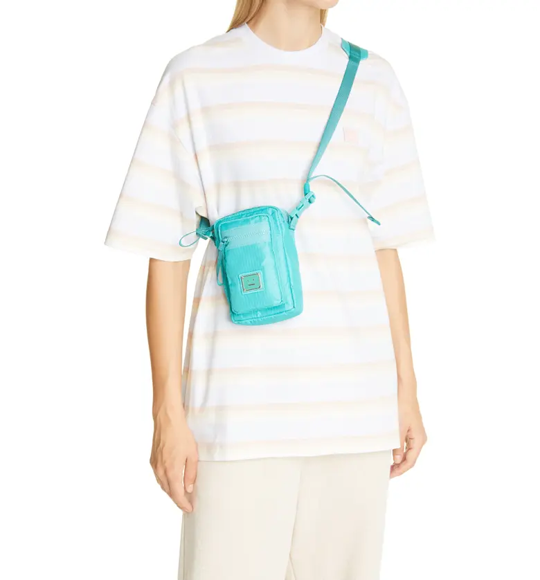 아크네 스튜디오 Acne Studios Arvel Face Plaque Crossbody Bag_JADE GREEN