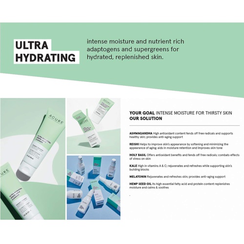  ACURE Ultra Hydrating Overnight Dream Cream | 100% Vegan | Intense Moisture For Super Thirsty Skin| Melatonin & Hemp Seed Oil | 1.7 Fl Ounce
