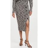Adam Lippes Pencil Skirt with Placket In Wool Boucle