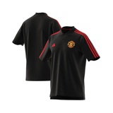 Adidas Mens Black Manchester United DNA Polo