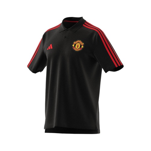 아디다스 Adidas Mens Black Manchester United DNA Polo