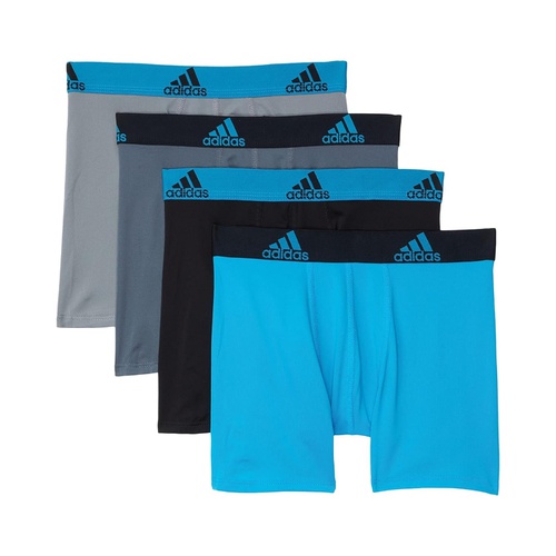 아디다스 Adidas Kids Performance Boxer Briefs Underwear 4-Pack (Big Kids)