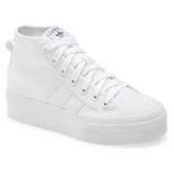 adidas Nizza Mid Top Platform Sneaker_WHITE/ WHITE/ WHITE