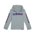 adidas Kids Long Sleeve Hooded Glitchy Heather Tee (Toddleru002FLittle Kids)