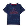 adidas Kids Toss Badge of Sport Poly Melange Tee (Toddleru002FLittle Kids)