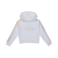 adidas Kids Multi 3-Stripes Fleece Hooded Pullover (Toddleru002FLittle Kids)
