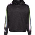 adidas Kids 3-Stripes Hooded Game&Go Poly Melange Fleece Pullover (Toddler/Little Kids)
