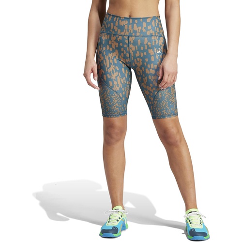 아디다스 Womens adidas by Stella McCartney TruePurpose Optime Training Bike Leggings Printed IQ4520