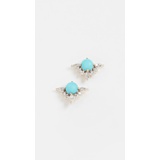 Adina Reyter 14k Turquoise + Marquise Diamond Post Earrings