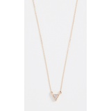 Adina Reyter 14k Super Tiny Solid Pave Triangle Necklace