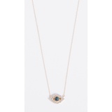 Adina Reyter 14k Gold Tiny Pave Evil Eye Necklace