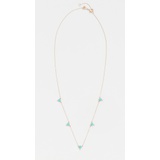 Adina Reyter 14k Turquoise + Round Diamond Chain Necklace