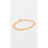 Adinas Jewels Full Pave Clasp Chain Bracelet