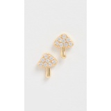 Adinas Jewels Mushroom Stud Earrings