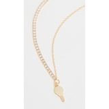 Adinas Jewels Chain X Tennis Key Necklace
