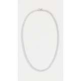 Adinas Jewels Three Prong Tennis Necklace