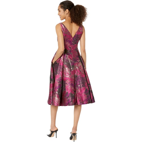  Adrianna Papell Printed Jacquard Fit-and-Flare Party Dress