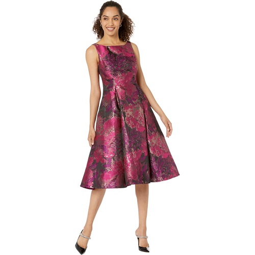  Adrianna Papell Printed Jacquard Fit-and-Flare Party Dress