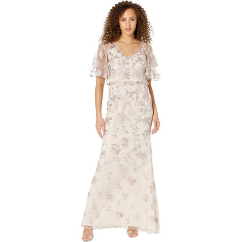  Adrianna Papell Floral Embroidered Mermaid Mob Gown