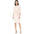 Adrianna Papell Knit Crepe Tie Waist Sheath Dress