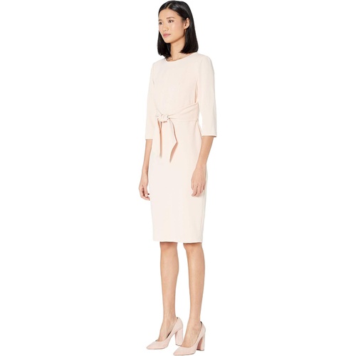  Adrianna Papell Knit Crepe Tie Waist Sheath Dress