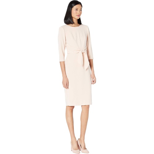  Adrianna Papell Knit Crepe Tie Waist Sheath Dress