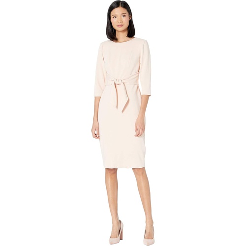  Adrianna Papell Knit Crepe Tie Waist Sheath Dress