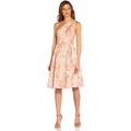 Adrianna Papell Floral Jacquard Fit-and-Flare Dress