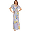 Adrianna Papell Printed Floral Chiffon Maxi Dress