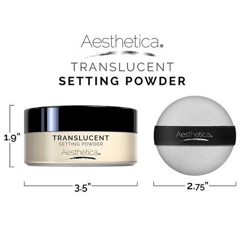  Aesthetica Translucent Setting Powder  Matte Finishing Makeup Loose Setting Powder  Flash Friendly Translucent Powder Foundation - Loose Face Powder Includes Velour Puff