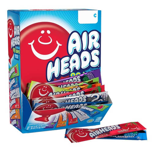  Airheads Bars, Chewy Fruit Taffy Candy, Variety Pack, Back to School for Kids, Non Melting, Party 90 Count (Packaging May Vary)