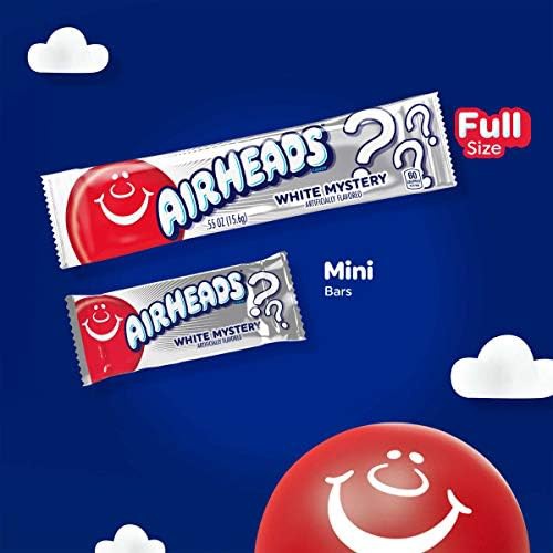  Airheads Candy Bars, Variety Bulk Box, Chewy Full Size Fruit Taffy, Gifts, Easter Candy Basket, Non Melting, Party, 60 Count (Packaging May Vary)